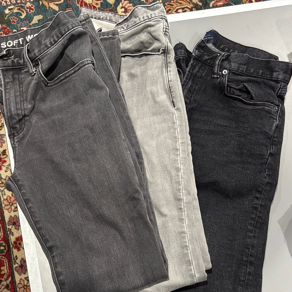 Men’s Skinny Jeans in Black and Gray